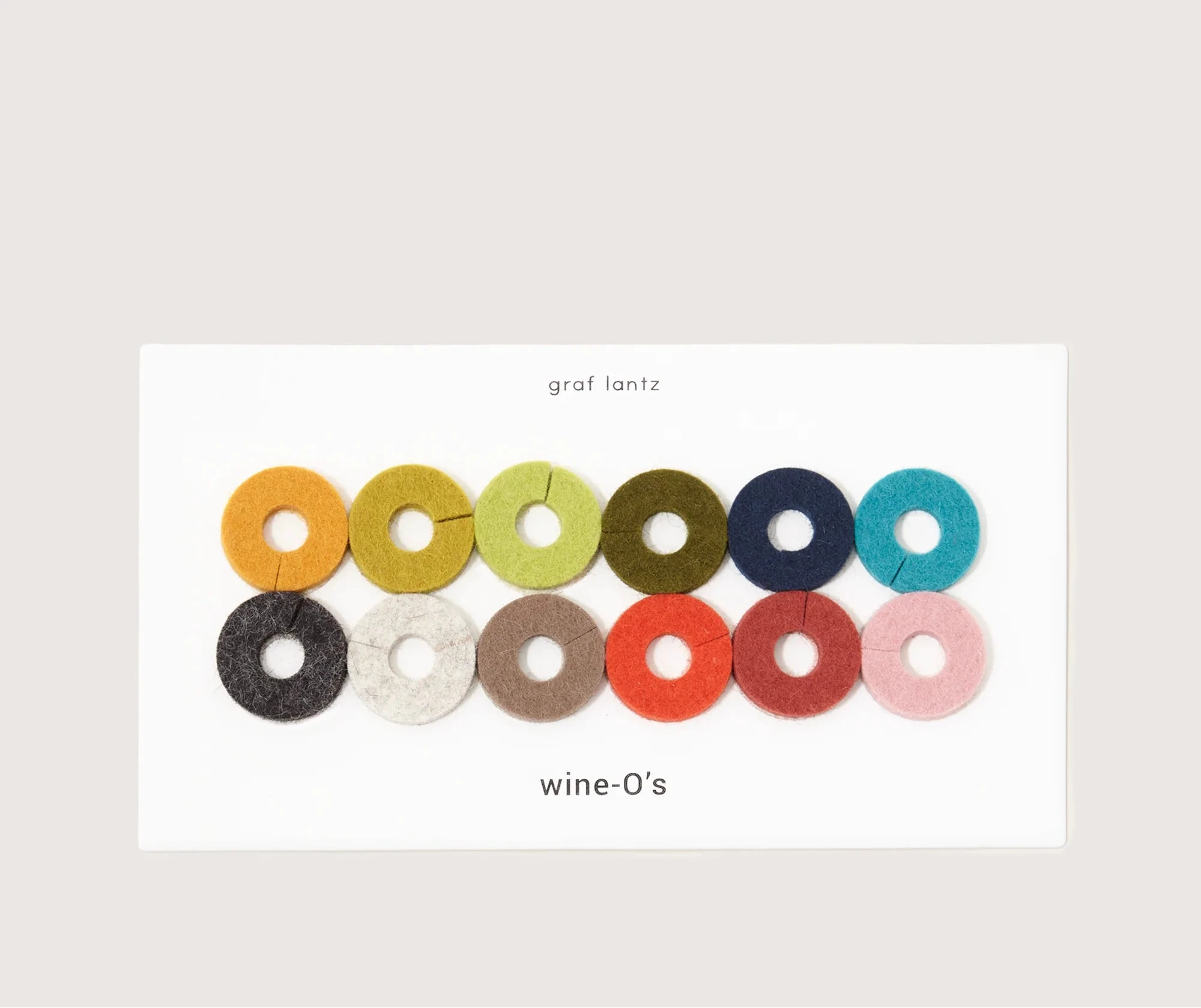 Wine-O's Merino Wool Round Wine Markers - Midcentury