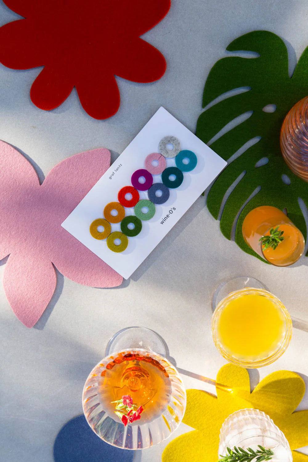 Wine-O's Merino Wool Round Wine Markers - Paradise