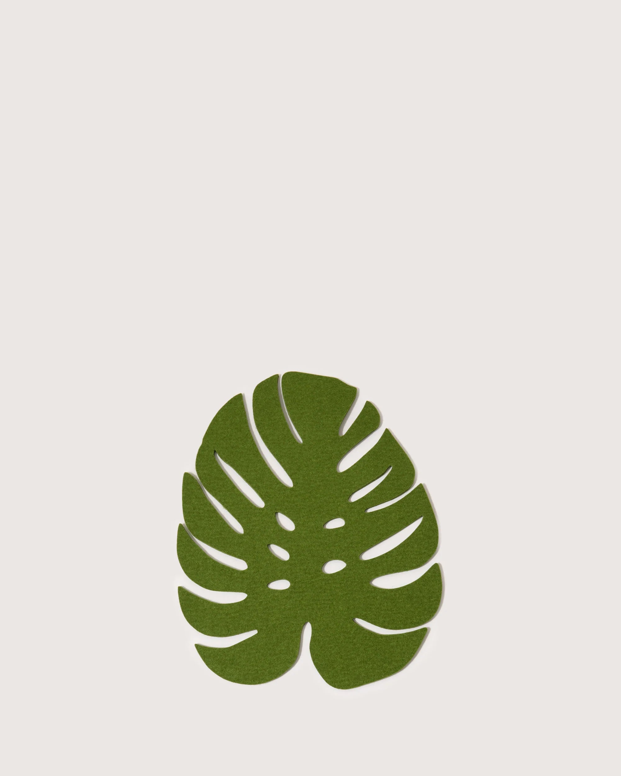 Merino Wool Monstera Leaf Trivet - Large