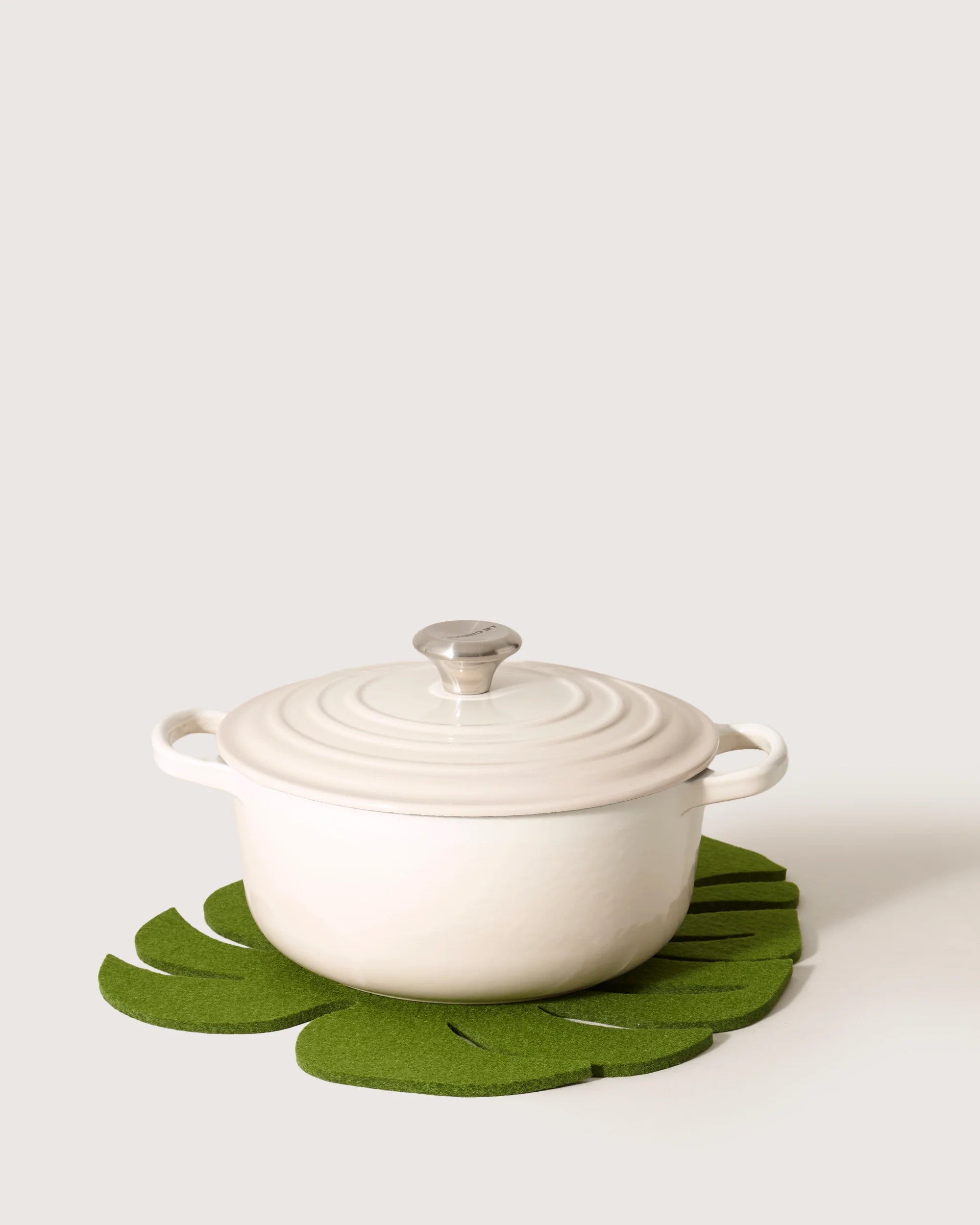 Merino Wool Monstera Leaf Trivet - Large