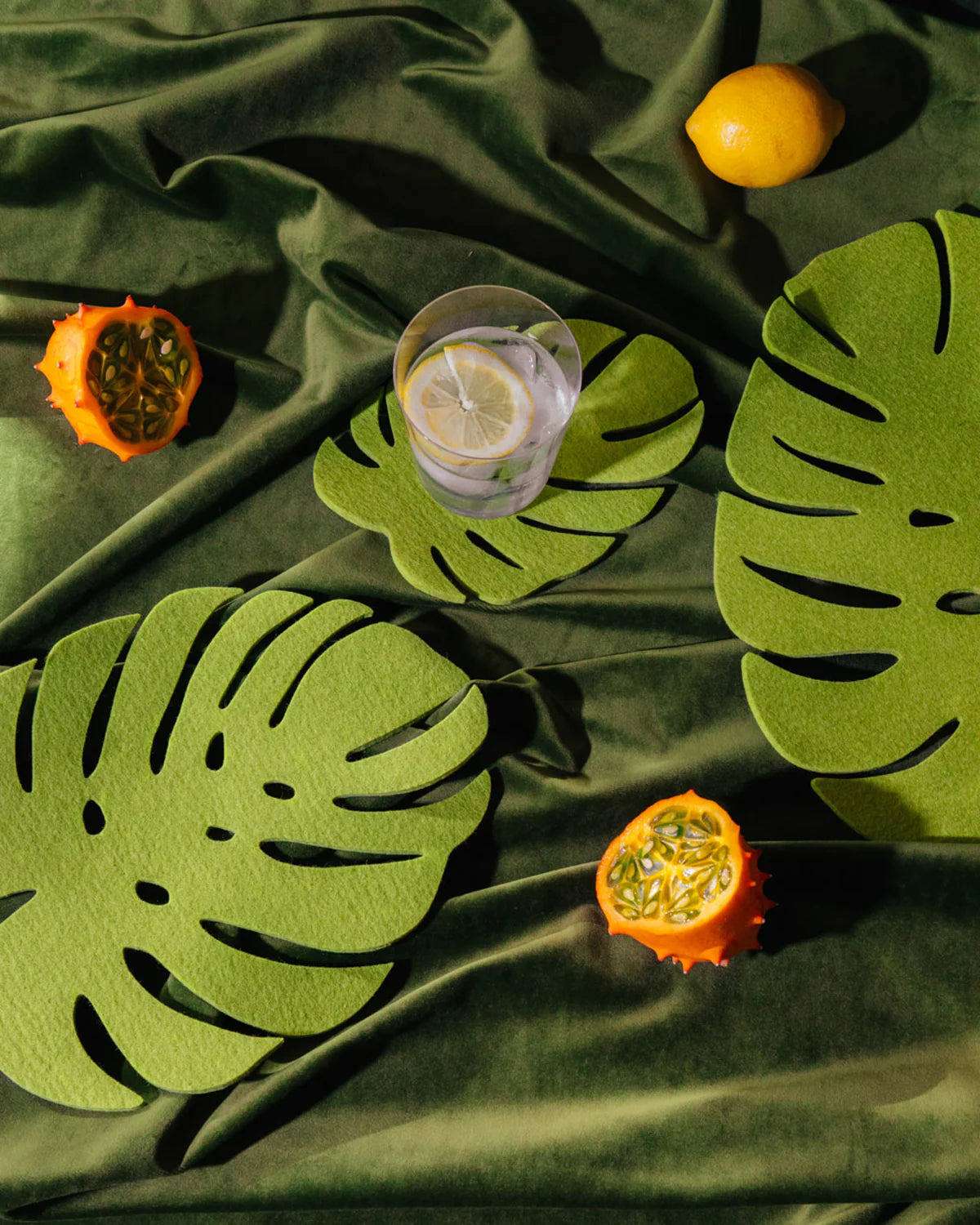 Merino Wool Monstera Leaf Trivet - Large