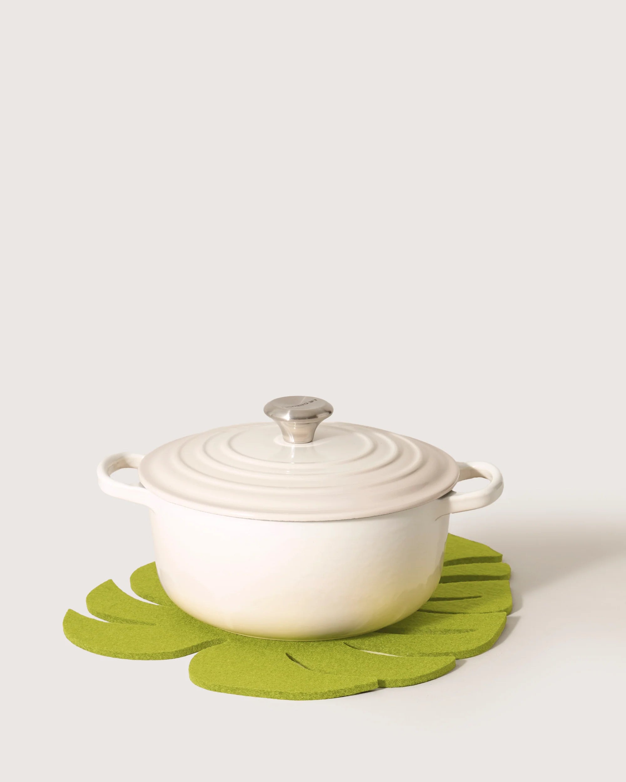 Merino Wool Monstera Leaf Trivet - Large