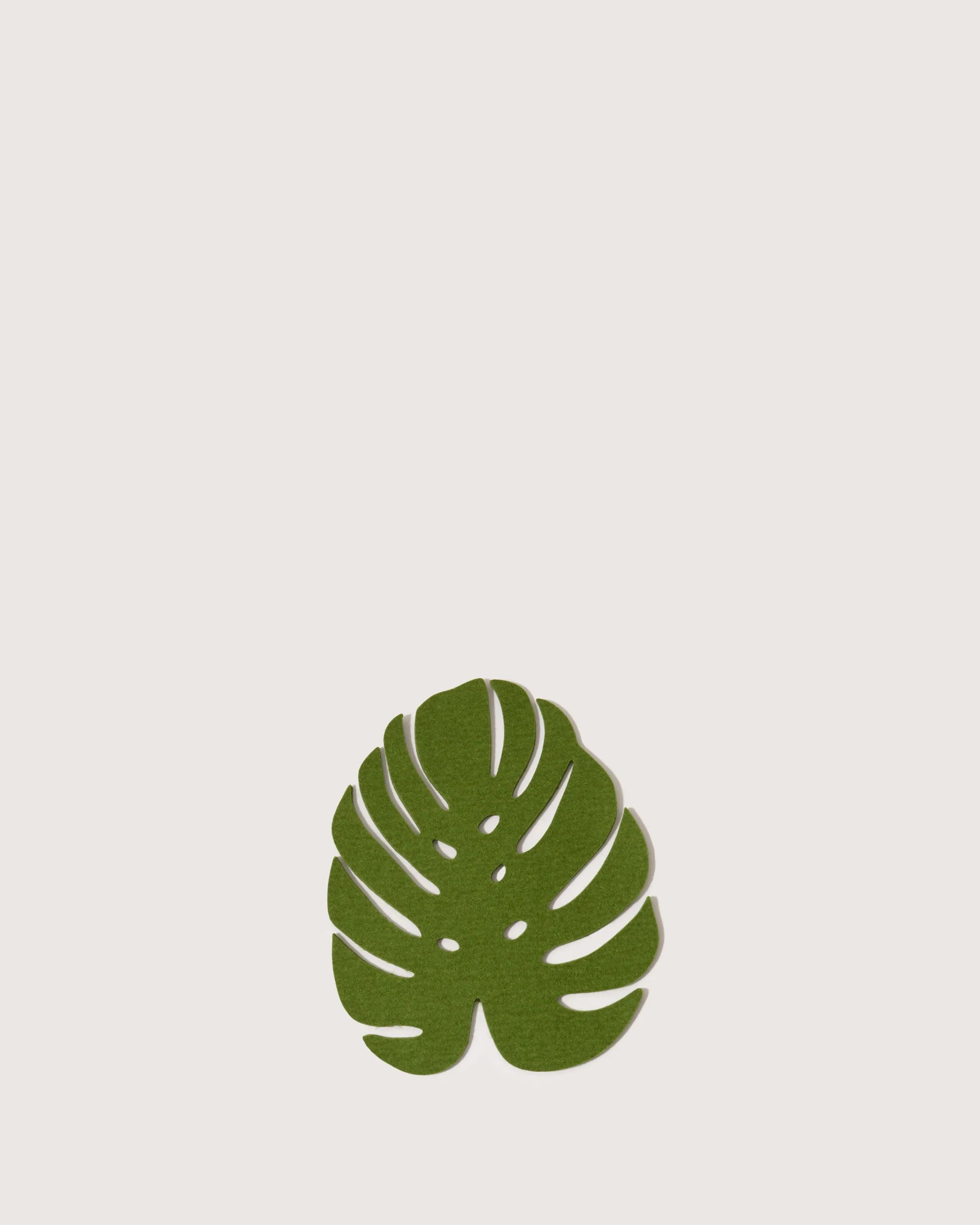 Merino Wool Monstera Leaf Trivet - Medium