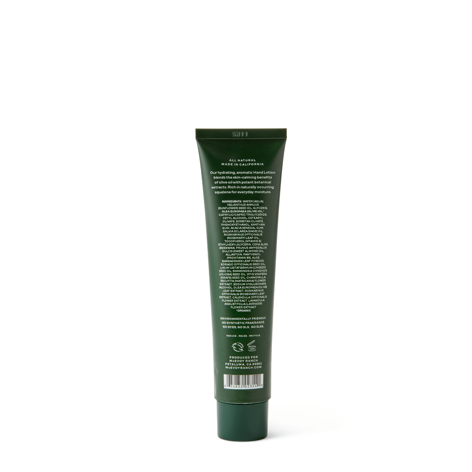 Herb Garden Hand Lotion 2.2 fl oz back label