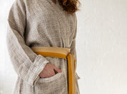 Linen Bathrobe - Flax