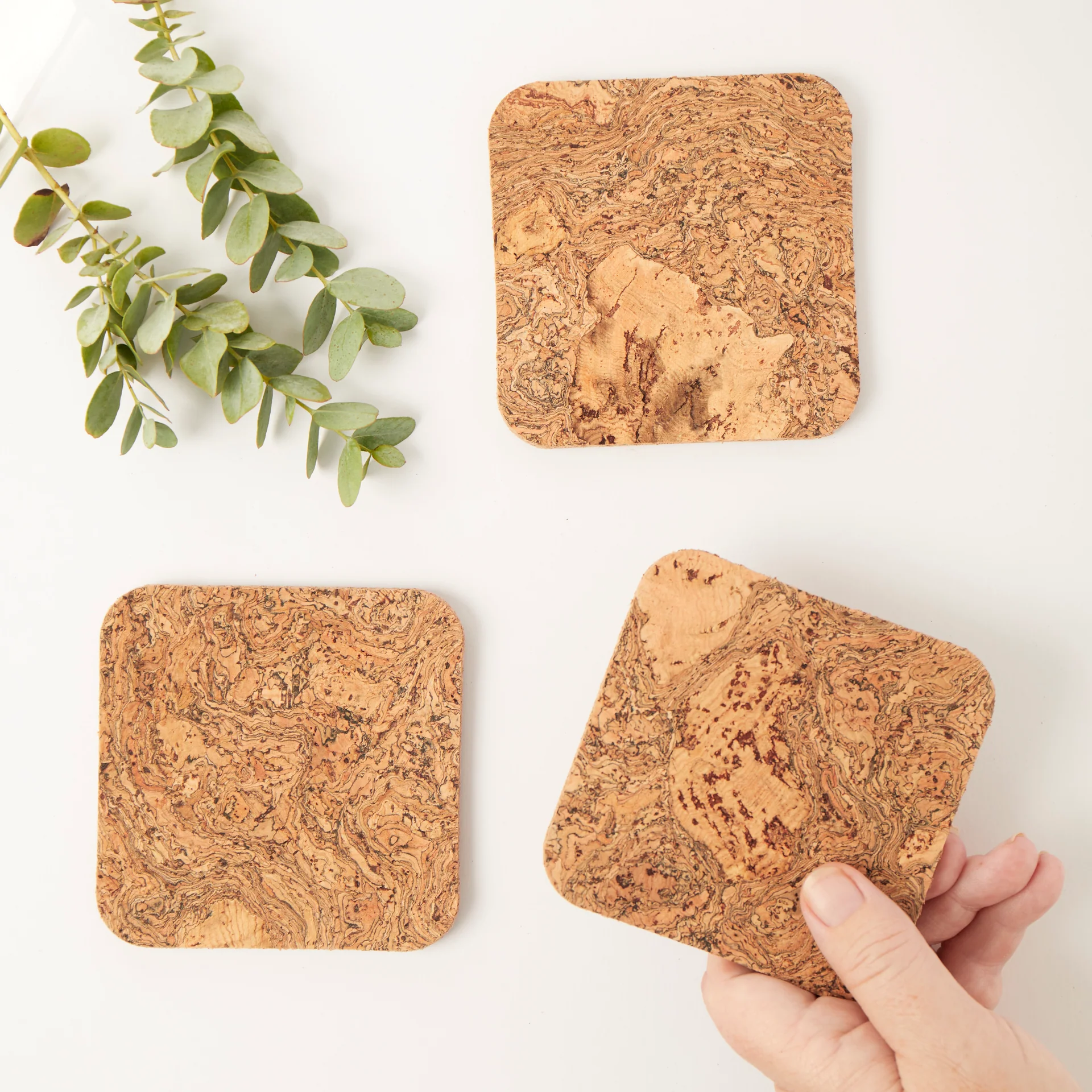 Cork Coaster Set - Square