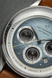 1564 Chronodate Automatic, Steel / Ice Blue