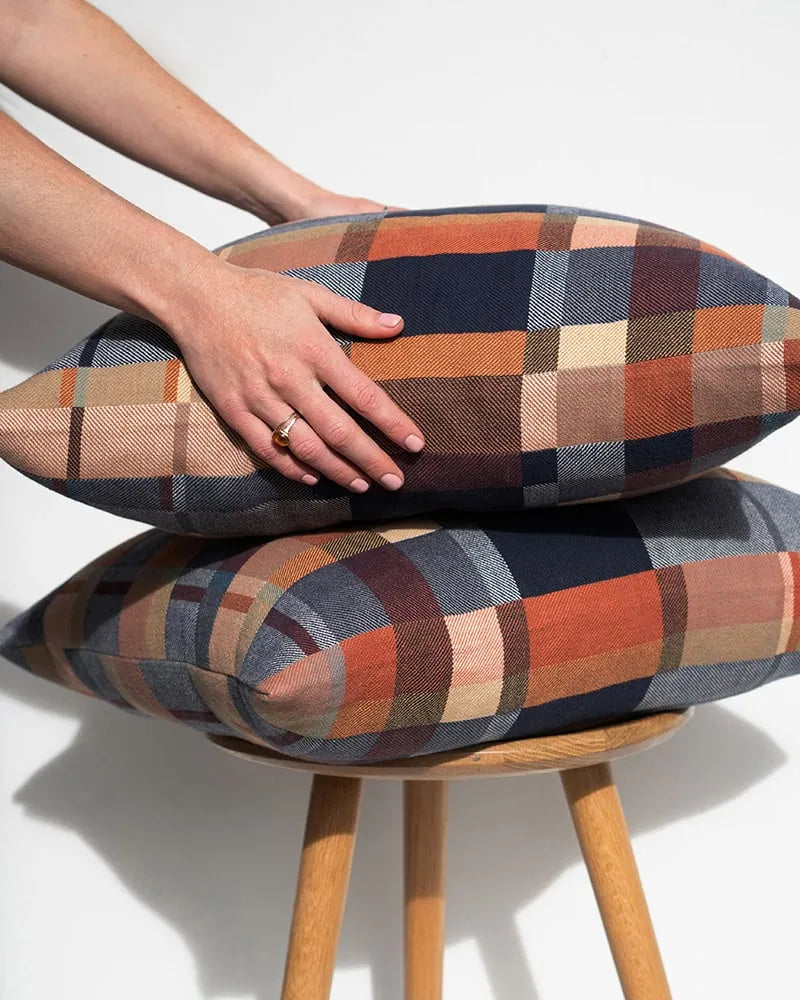 Mungo Double Cloth Cushion in Karoo