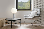 Pilar in a bright room