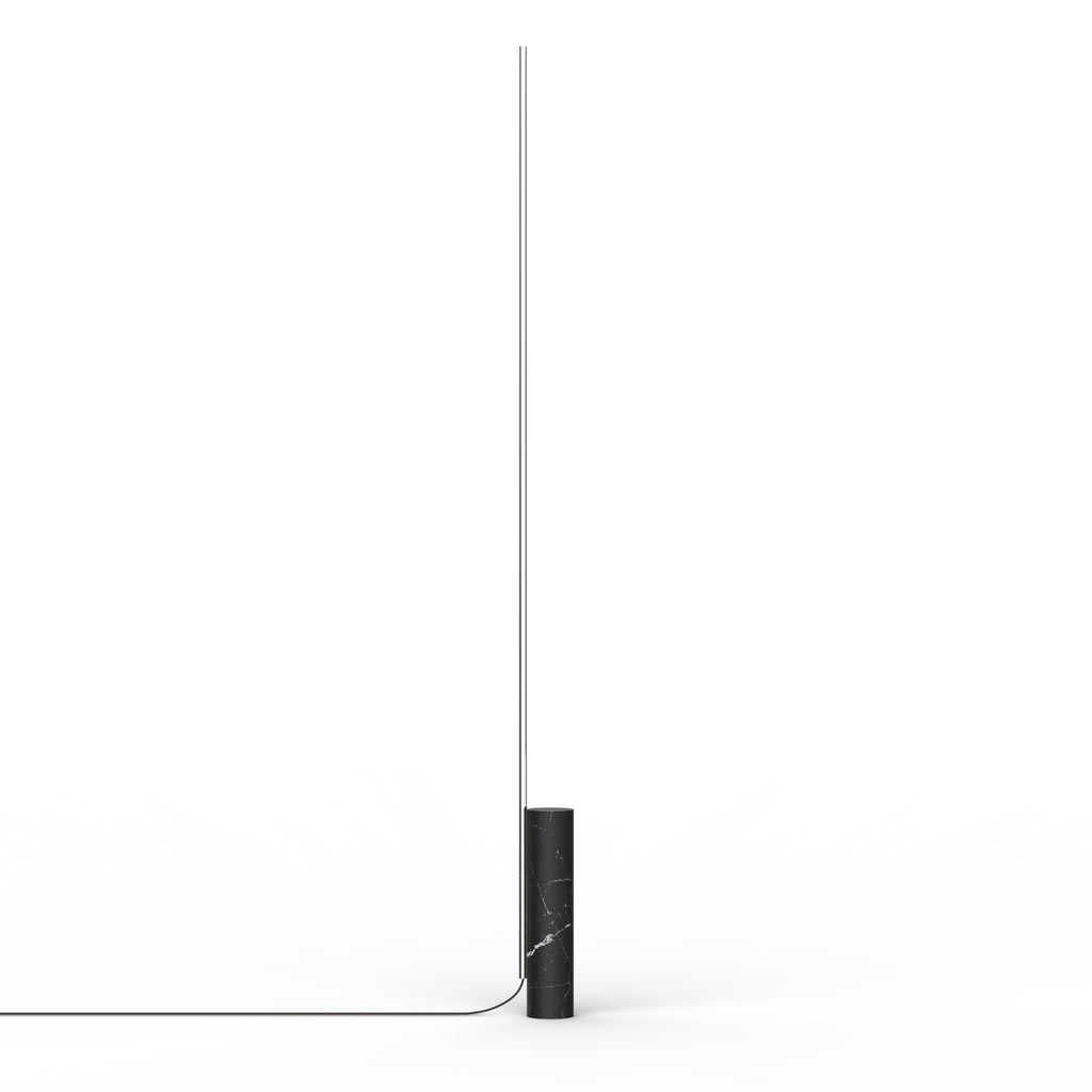 T.O Floor lamp, Black Marquina base with chrome arm