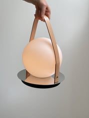 Bola Lantern - Tan/Chrome