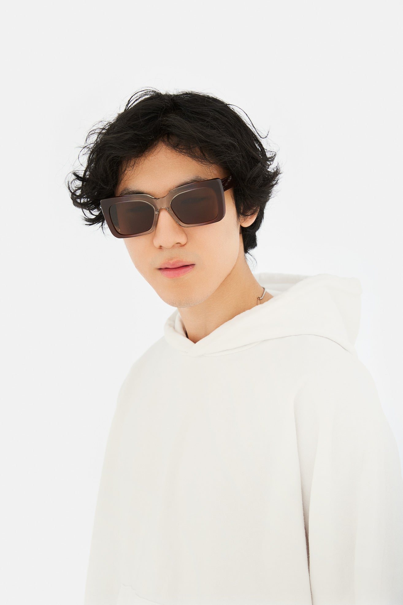 Model wearing Senta in Side Fade, second view
