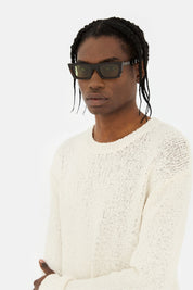 Model wearing RETROSUPERFUTURE Fred 2.0 in 3627, side view