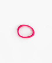 Rock Wishbone Bangle Narrow in Flamingo by Dinosaur Designs, hand-cast resin