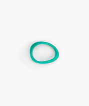 Rock Wishbone Bangle Wide in Mineral Swirl by Dinosaur Designs, hand-cast resin