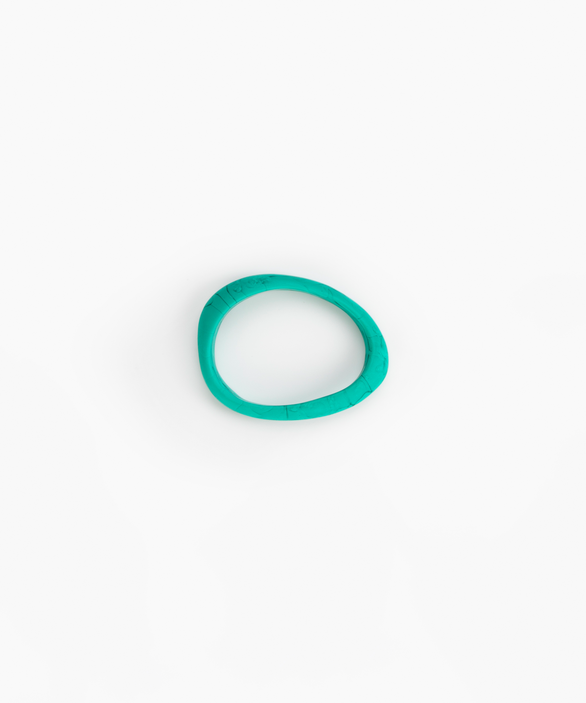 Rock Wishbone Bangle Wide in Mineral Swirl by Dinosaur Designs, hand-cast resin