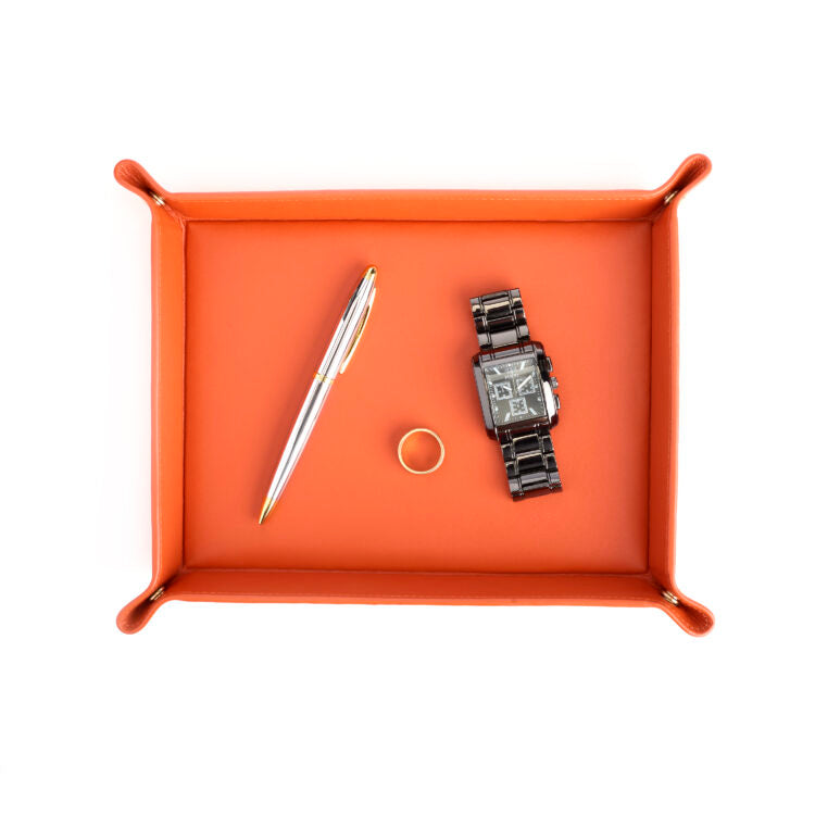 Large Catchall Valet Tray, Orange