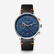 Sternglas Hamburg Chronograph Edition Küste, deep blue dial with orange accents