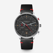 Sternglas Hamburg Chronograph Edition Neuwerk, anthracite dial with turquoise and silver hands