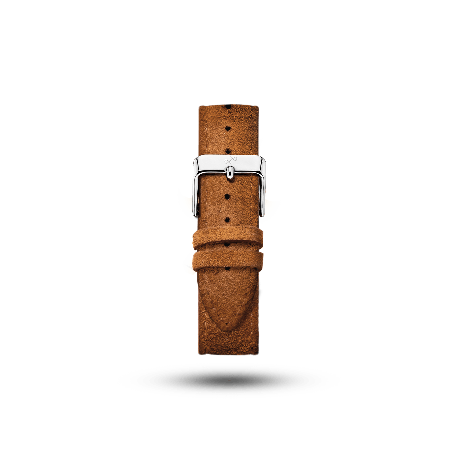 Suede – Brown watch strap by AV86, genuine Italian leather with polished stainless steel buckle