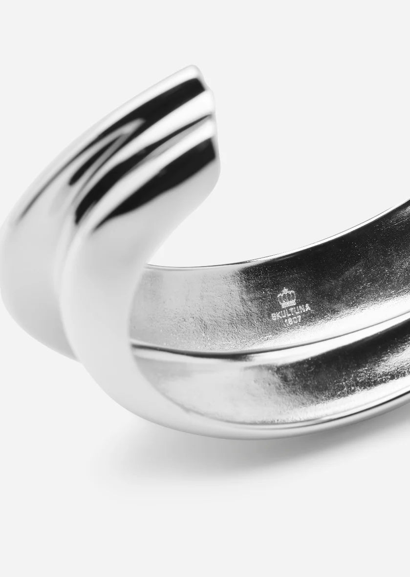 Ecume De Mer Petite Bangle - Silver Plated