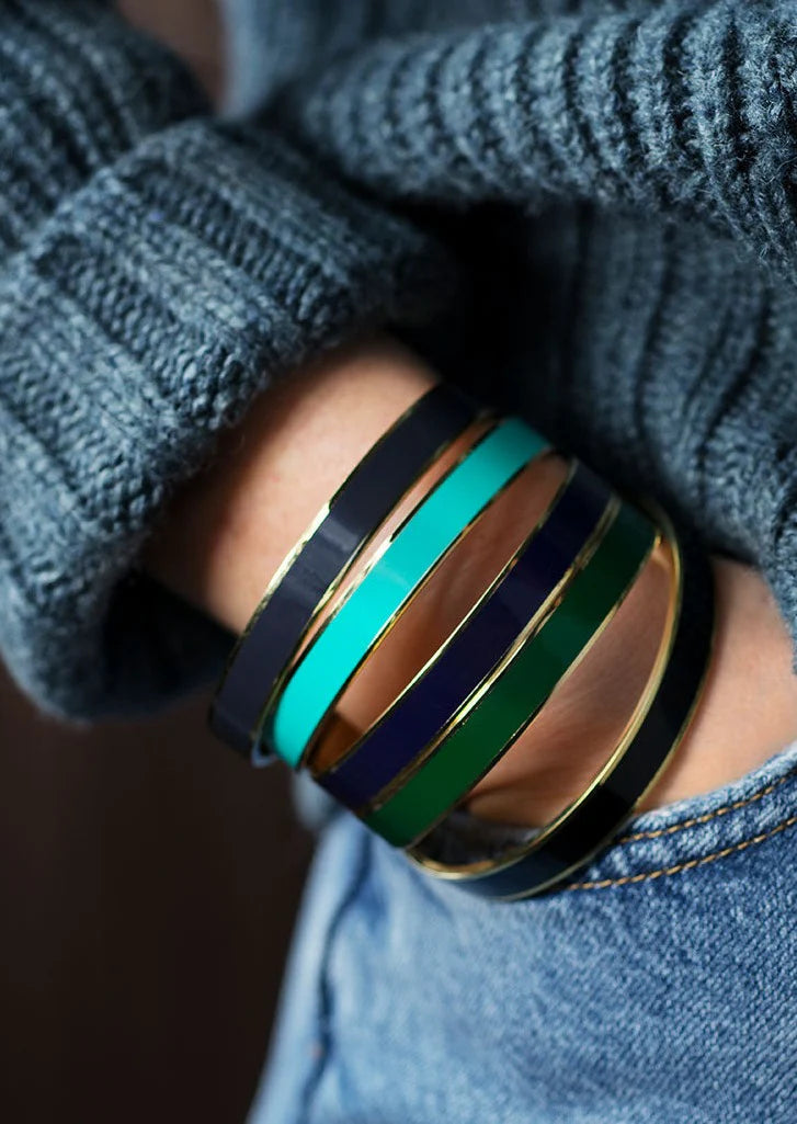 Enamel Bangle Bracelet
