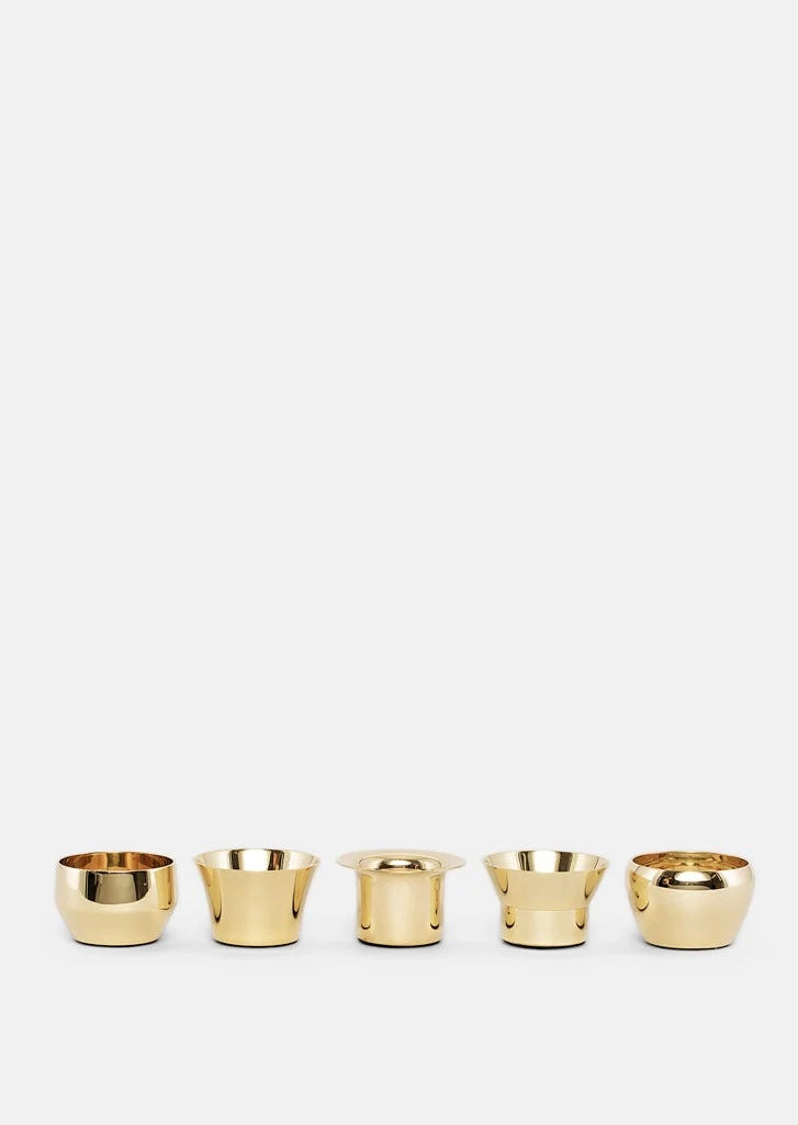 Kin Brass Candleholders - Set of 5