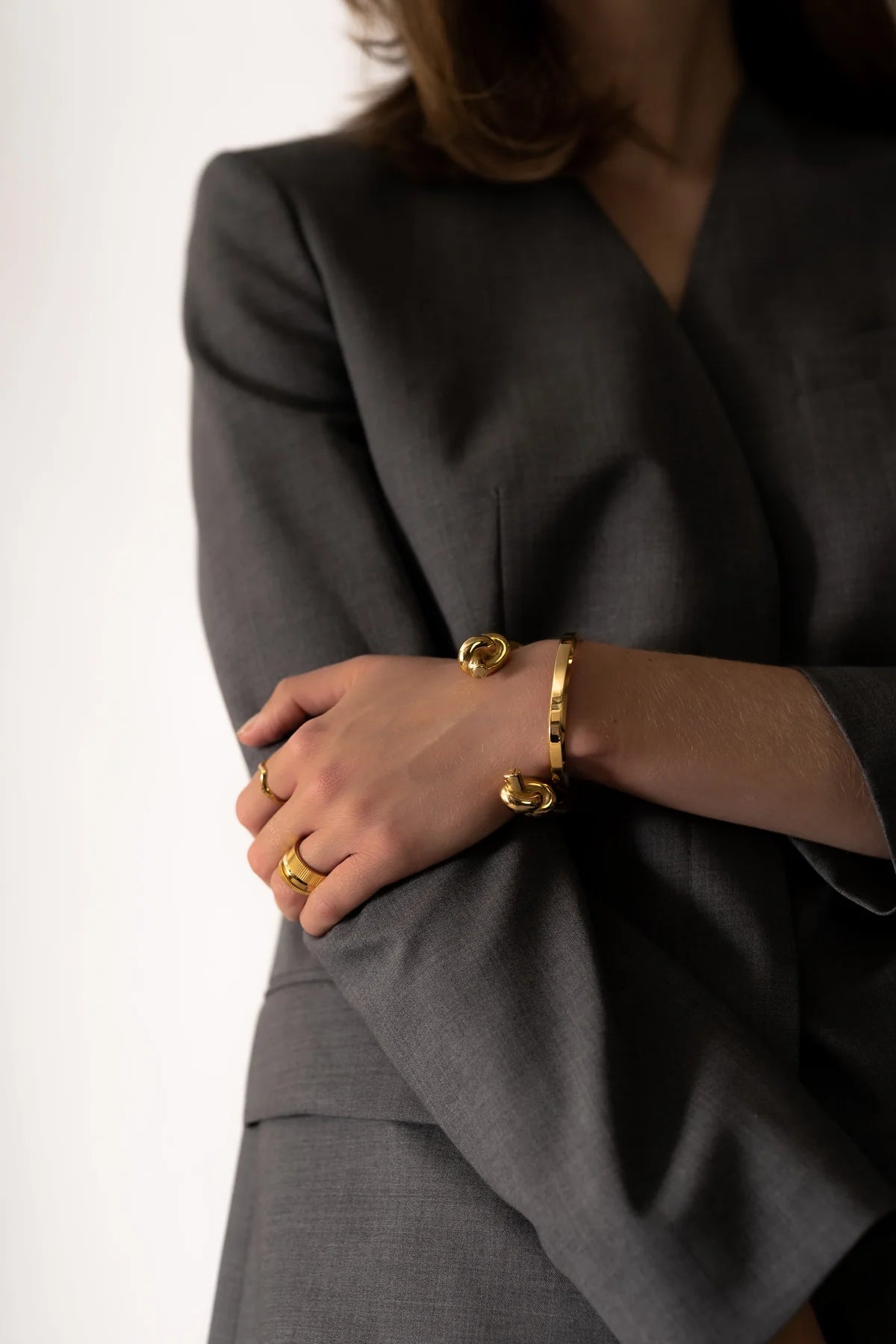 Massive Knot Cuff - Gold Plated