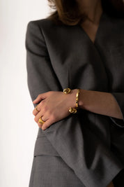 Massive Knot Cuff - Gold Plated