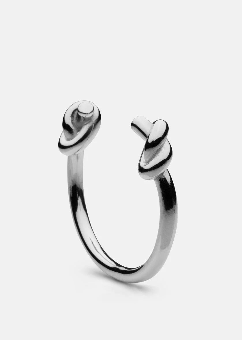 Massive Knot Cuff - Silver Plated