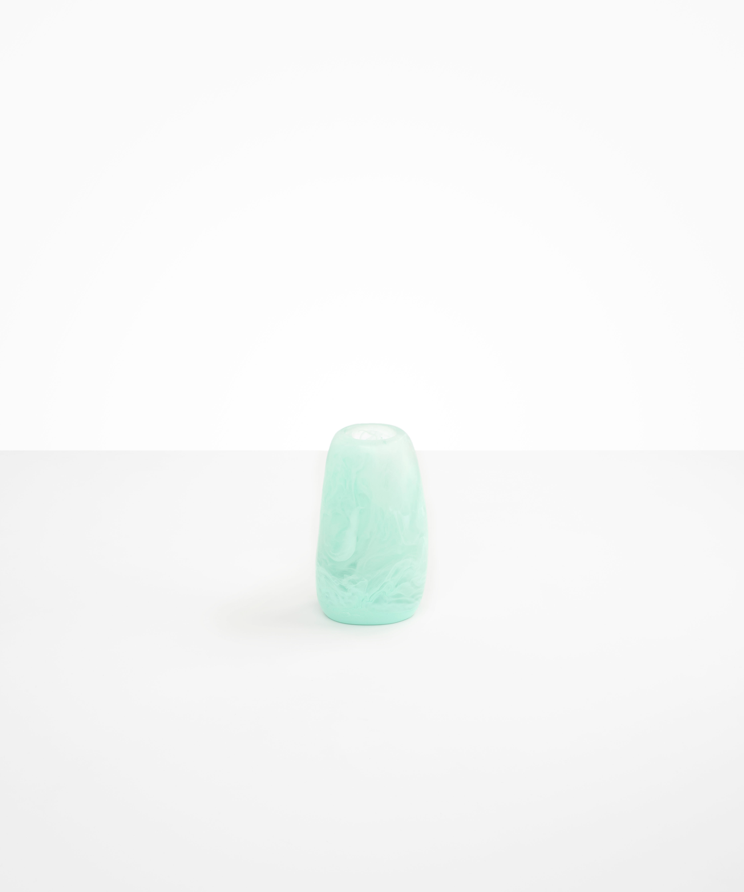 Small Pebble Vase in Mint by Dinosaur Designs, hand-cast resin