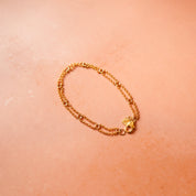 So Niice Climb Bracelet with rose-colored Japanese glass seed beads