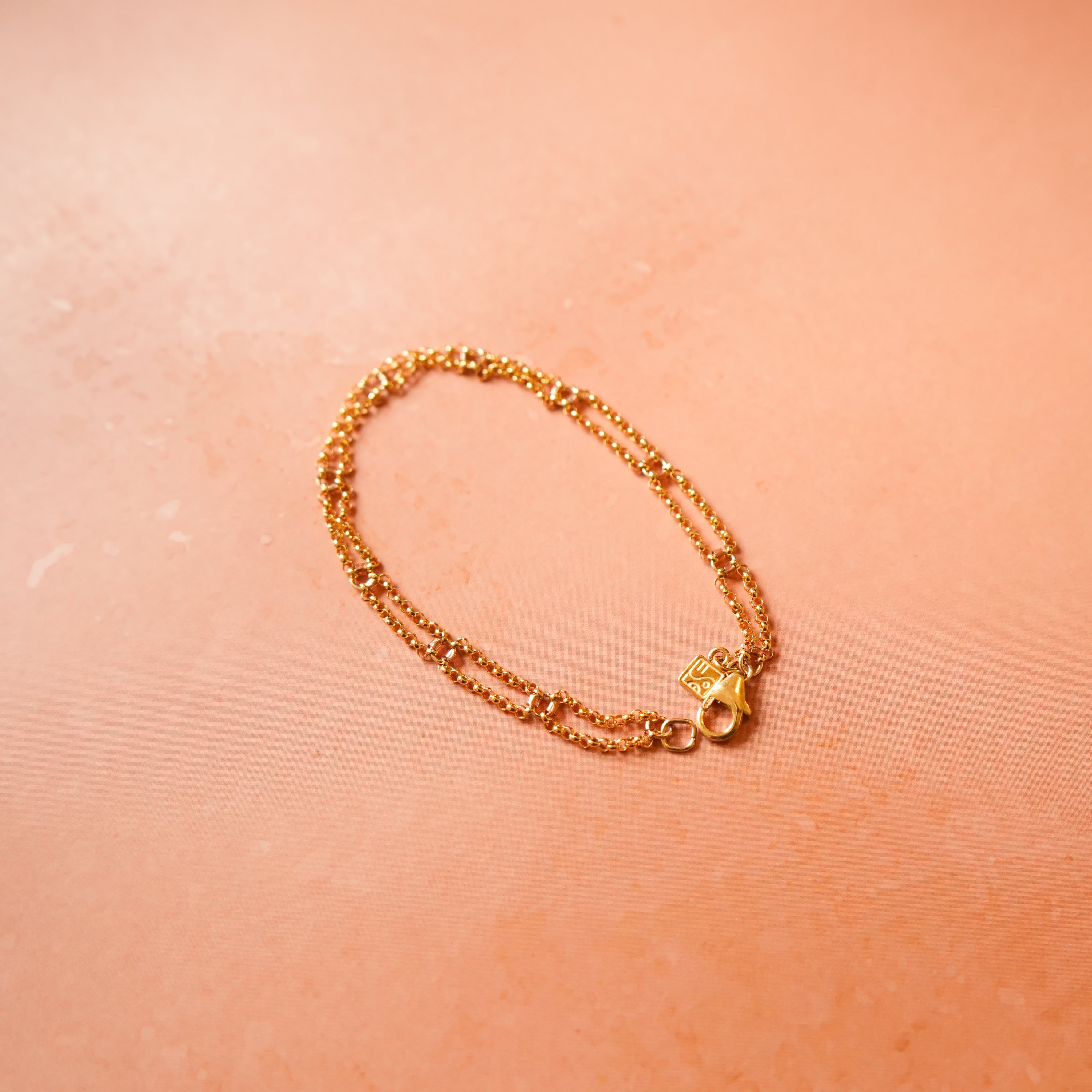 So Niice Climb Bracelet with rose-colored Japanese glass seed beads