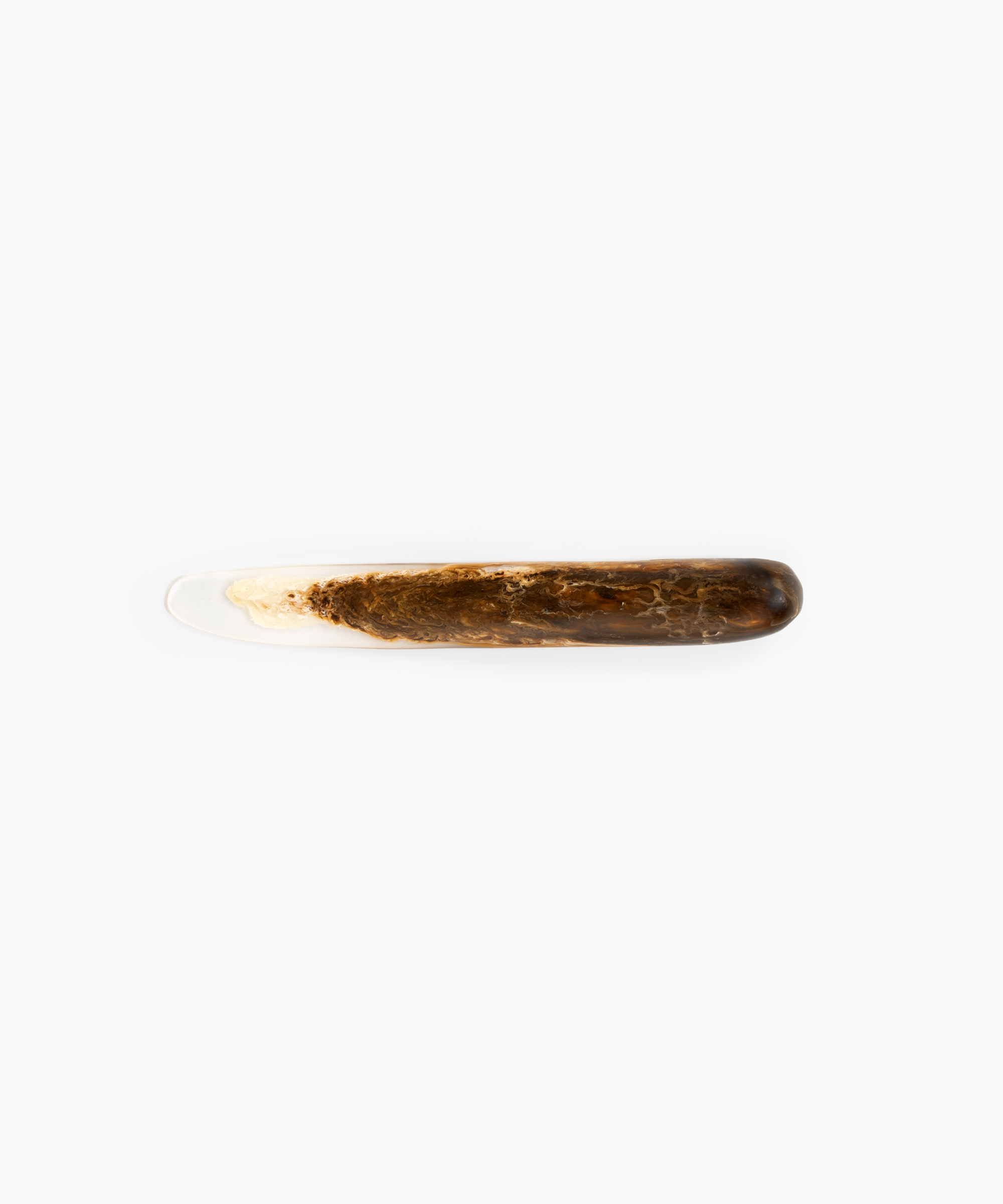 Stone Cheese Knife in Light Horn by Dinosaur Designs, hand-cast resin