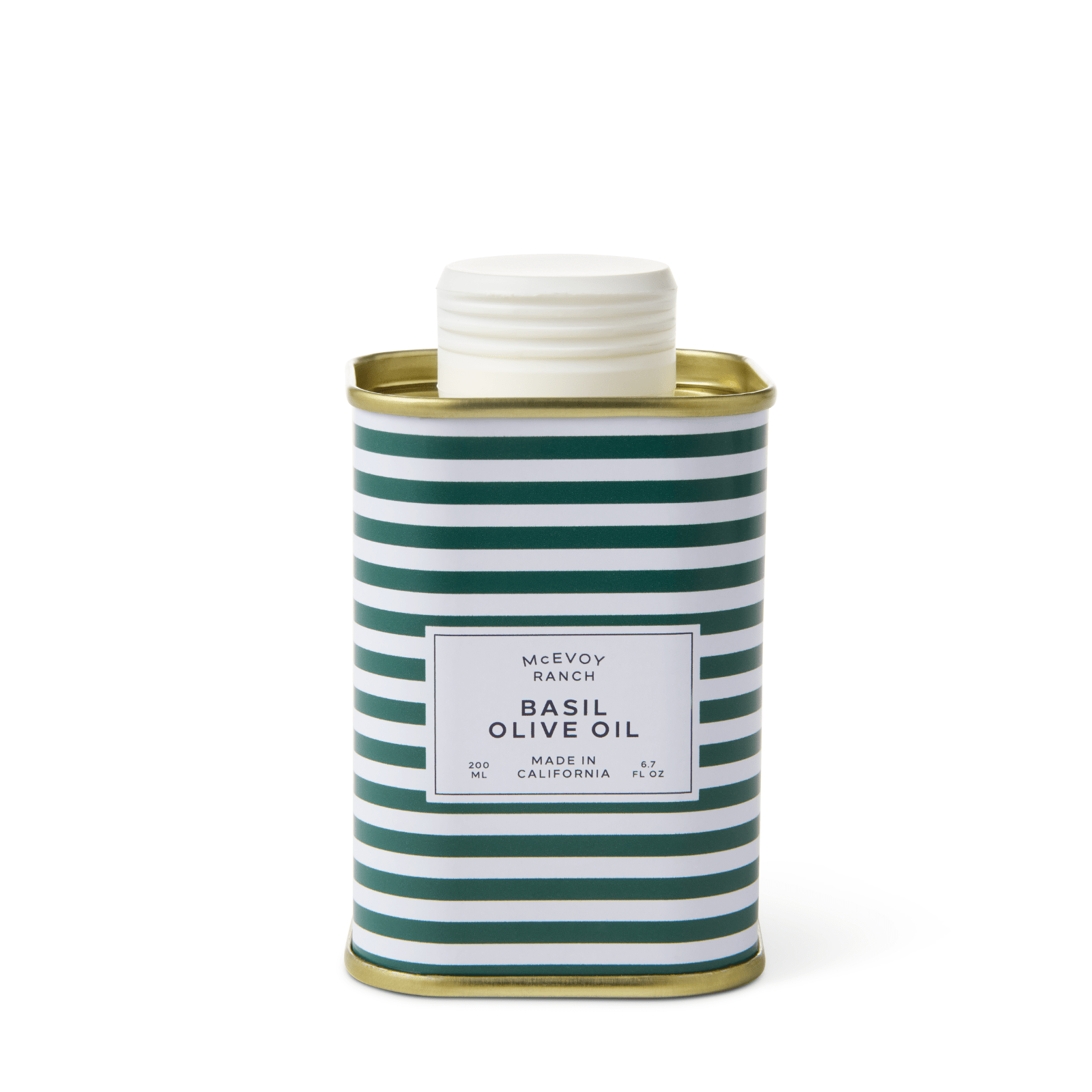 Stripes Organic Basil Olive Oil 200 ml tin