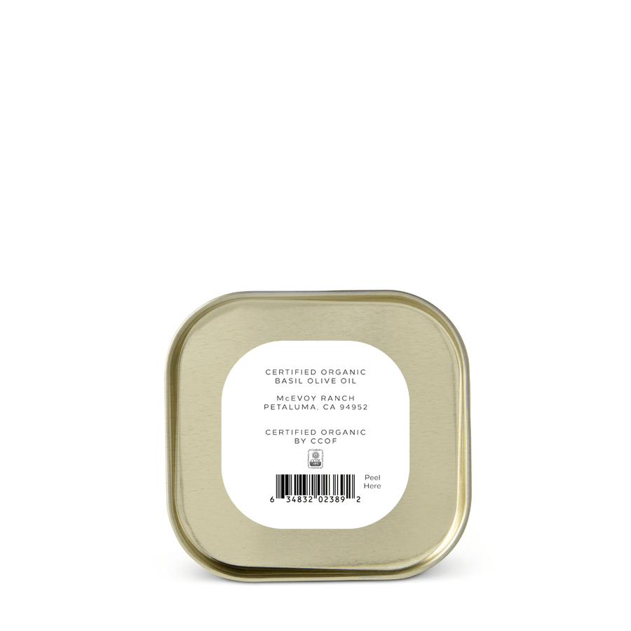 Stripes Organic Basil Olive Oil 200 ml tin base