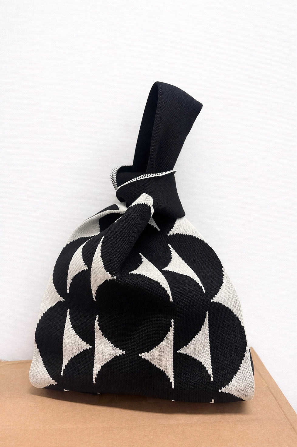 Black Rhythm Knitted Bag
