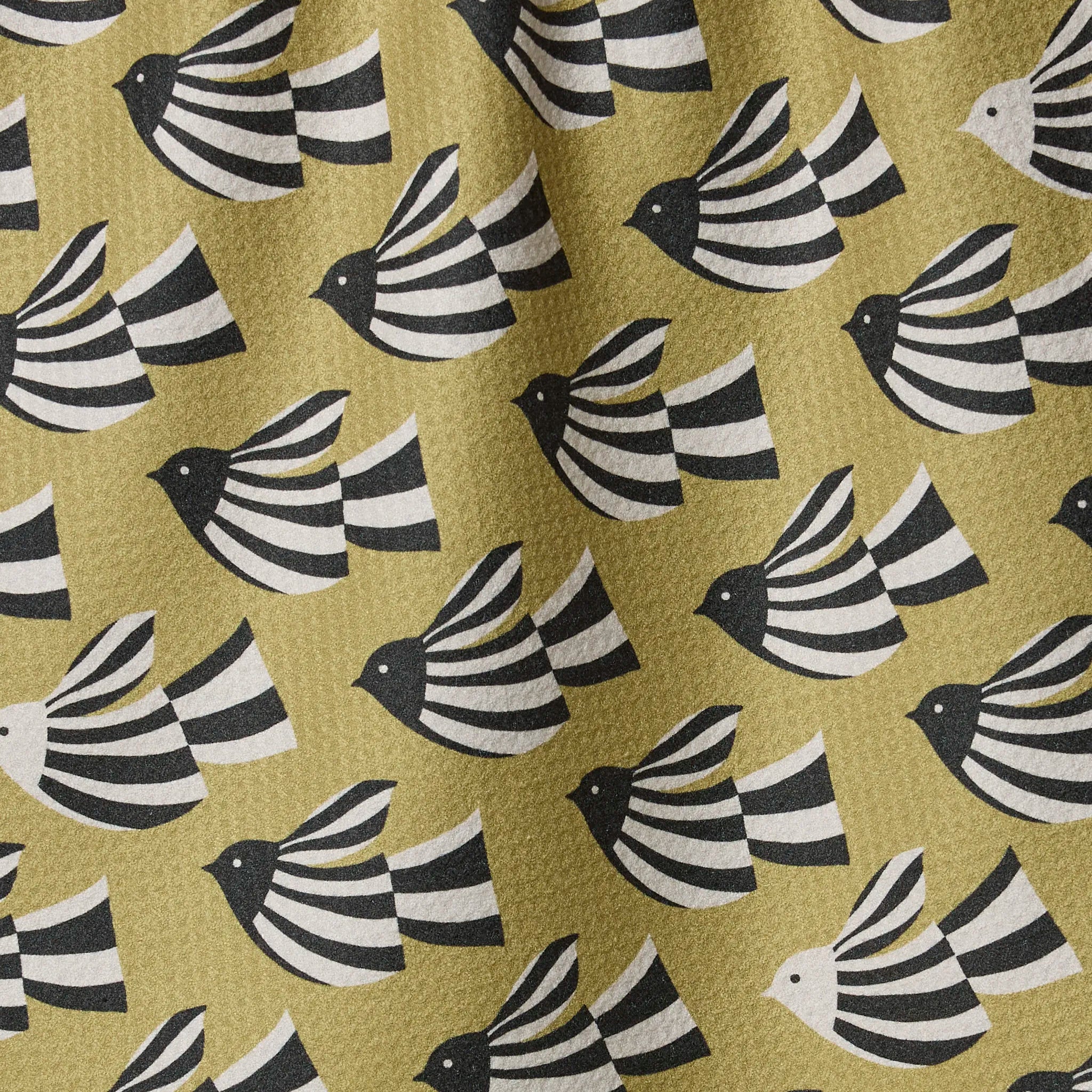 Alva tea towel, close detail of the Geoweave fabric and print