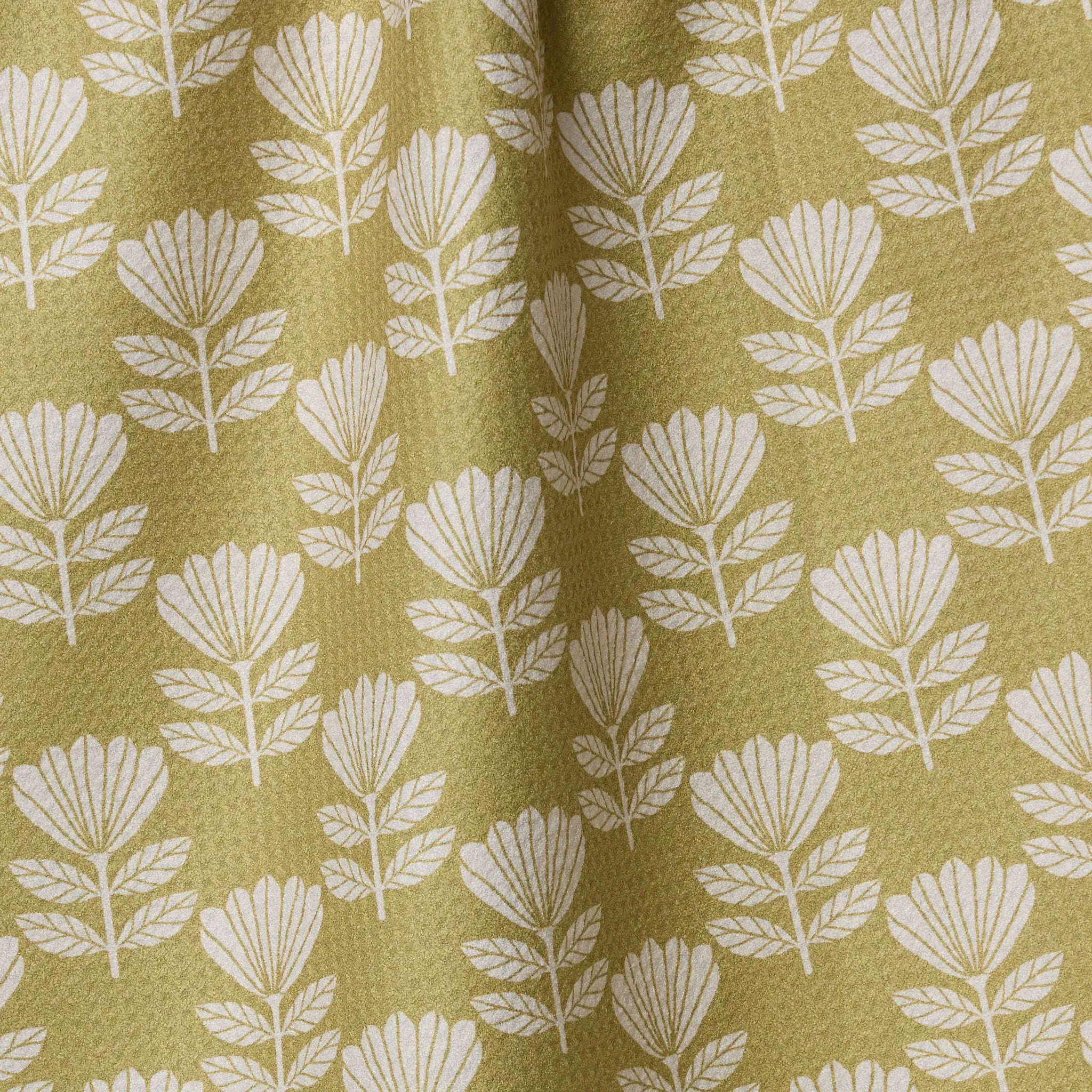 Ingrid tea towel, close detail of the Geoweave fabric and print