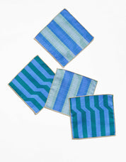 Stripe Cocktail Napkins in Marine, styled