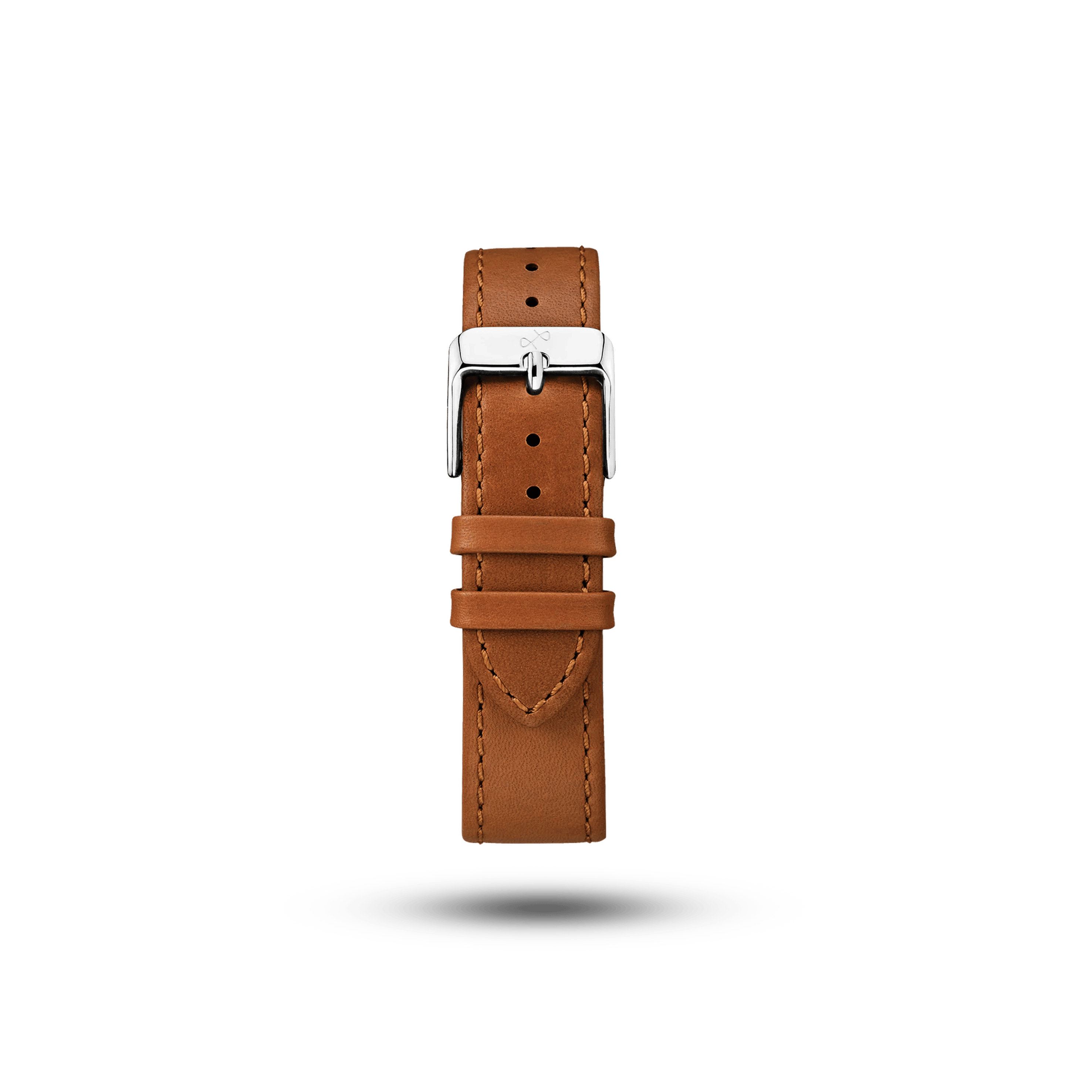 Leather (Classic) – Brown watch strap by AV86, two-piece vintage leather with fine stitching