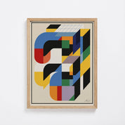 Construct No. 02 shown in a natural oak frame