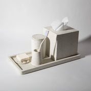White Terrazzo Tissue Box Cover detail
