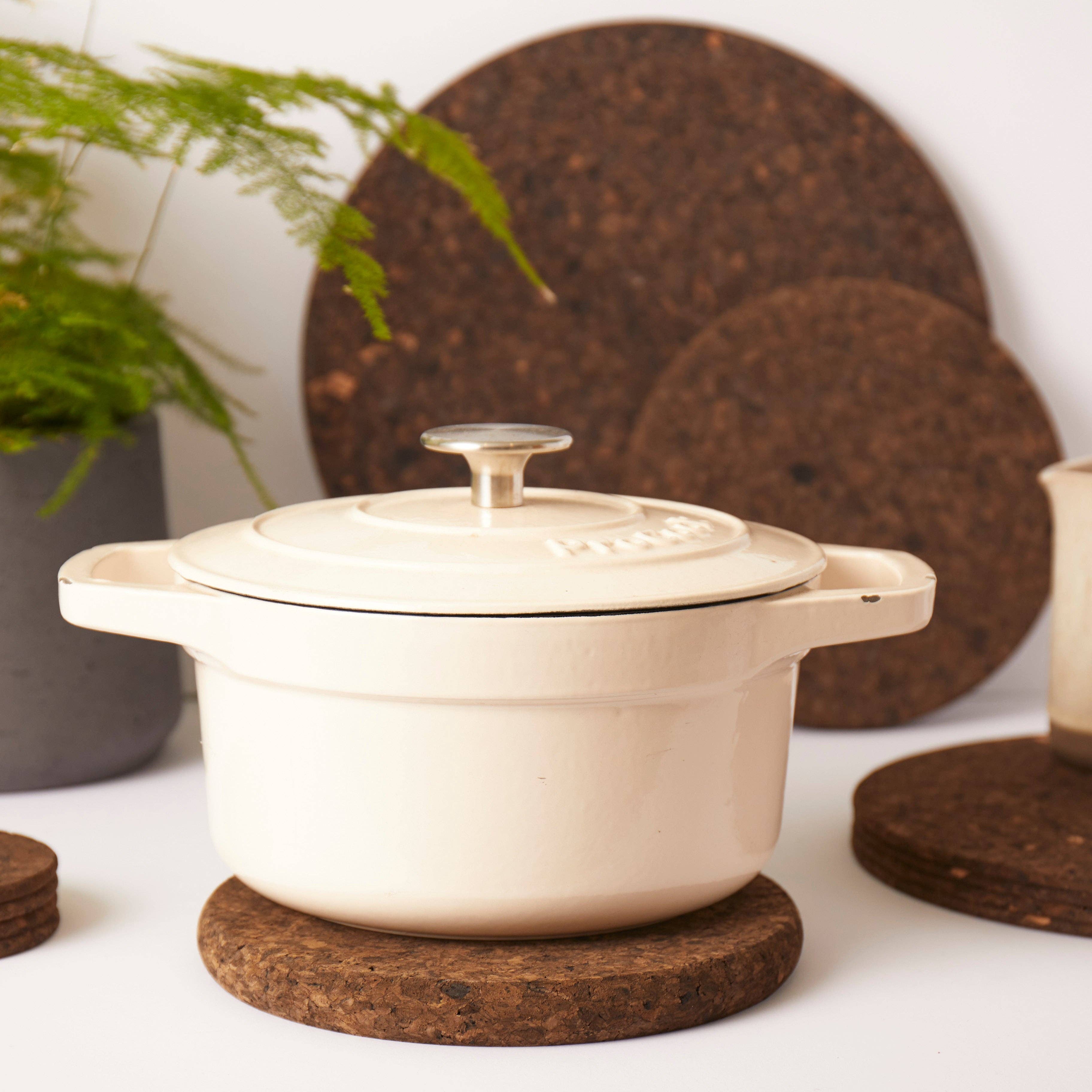 Smoked Cork Trivet Large styled
