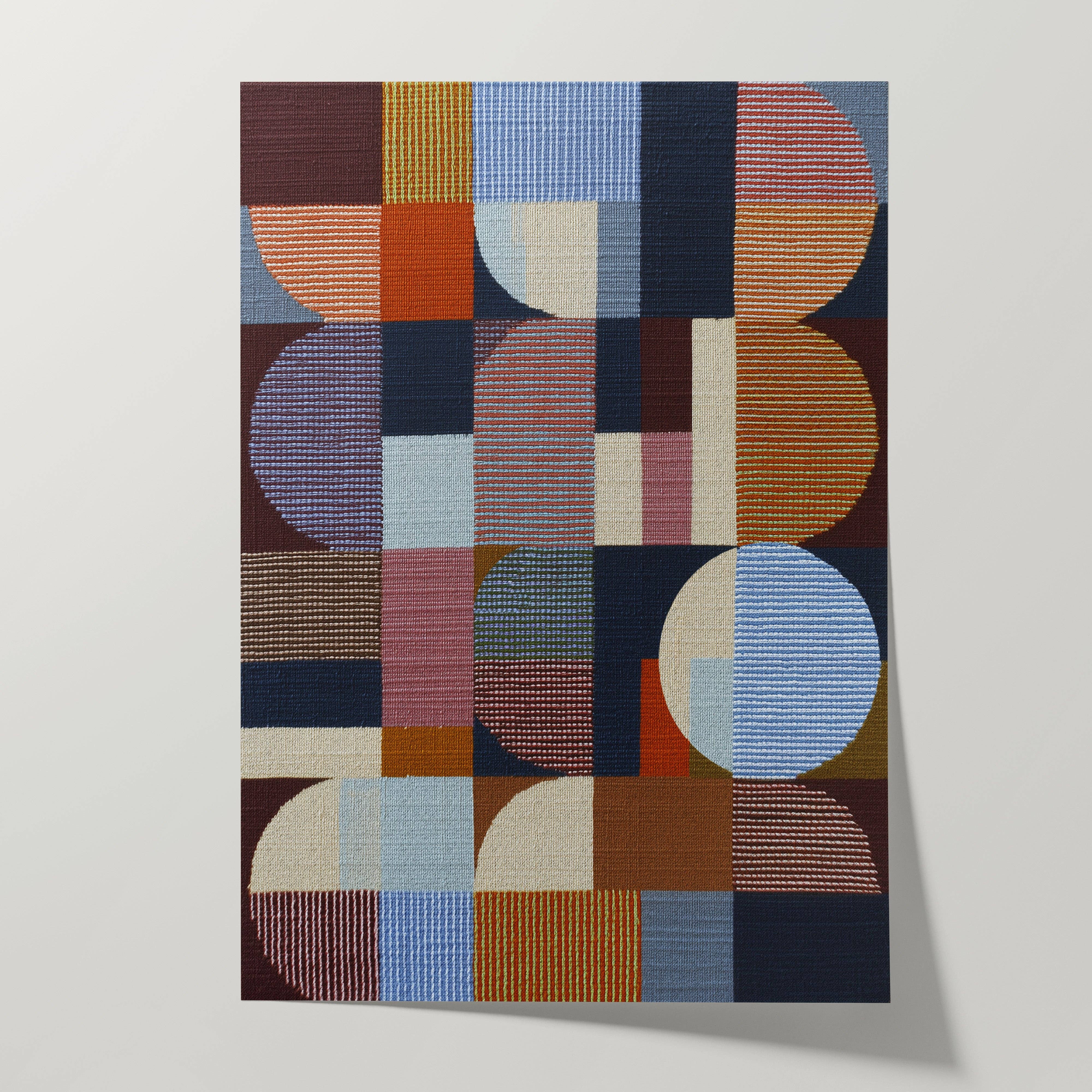 Woven Perspectives No. 18 framed and hung on a wall