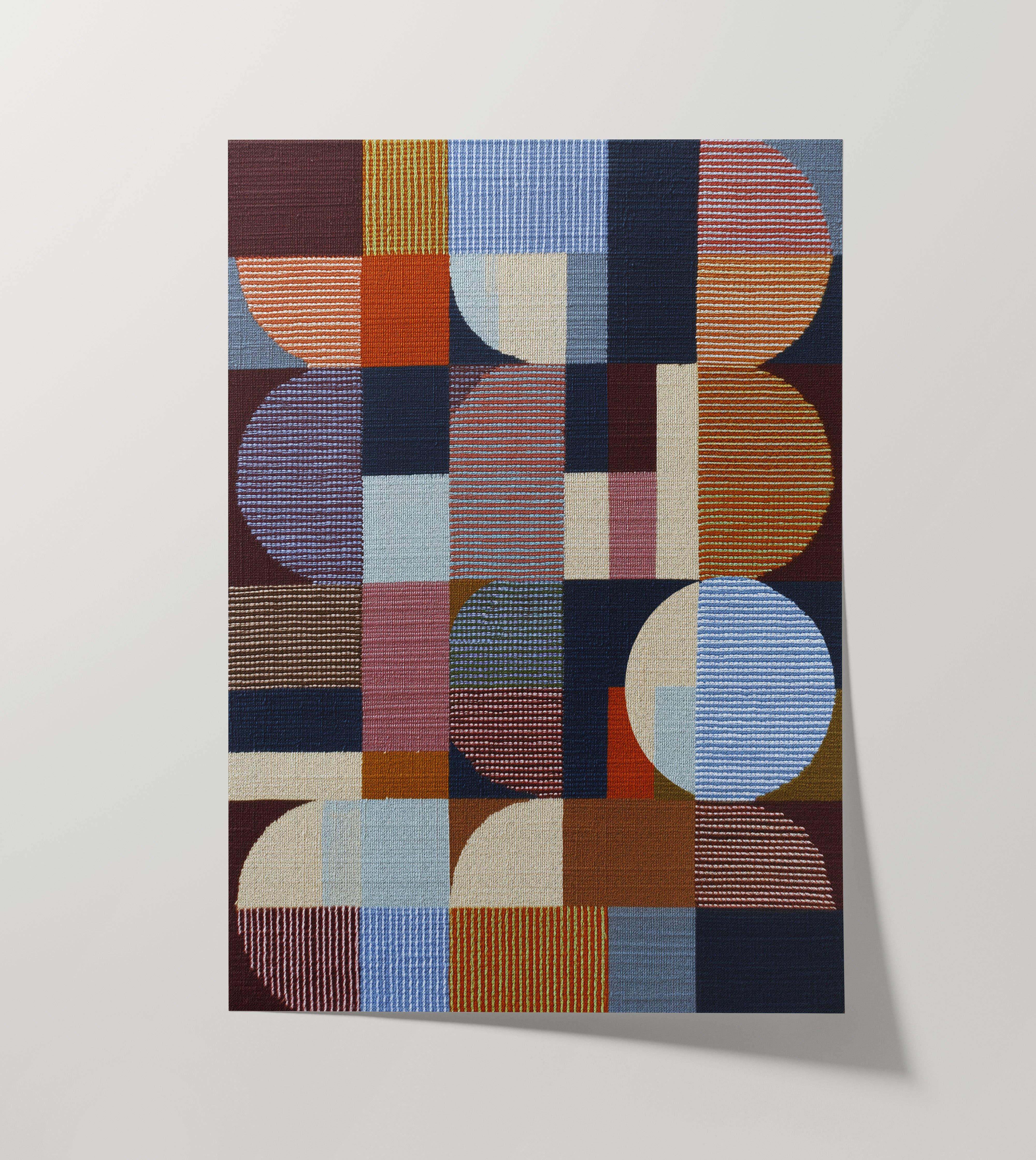 Woven Perspectives No. 18 framed and hung on a wall