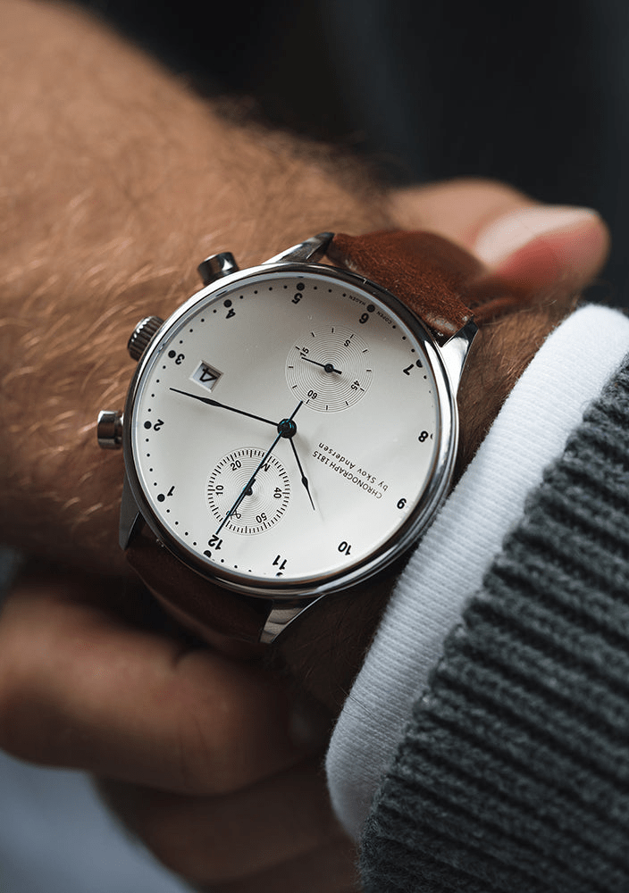 1815 Chronograph White on wrist