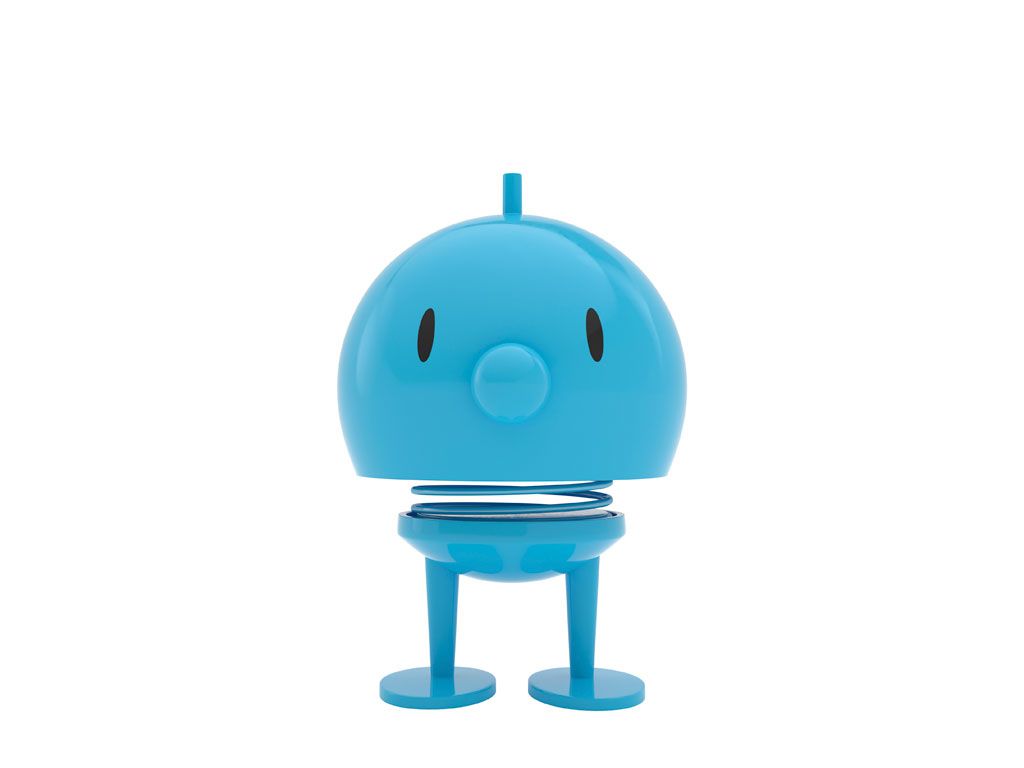 Hoptimist Bumble Large in Turquoise, Danish wobble figure with a steel spring