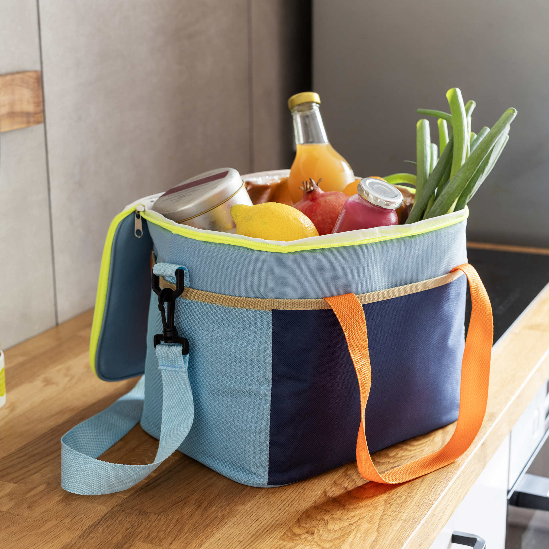 Remember Nick cooler bag styled on a kitchen counter