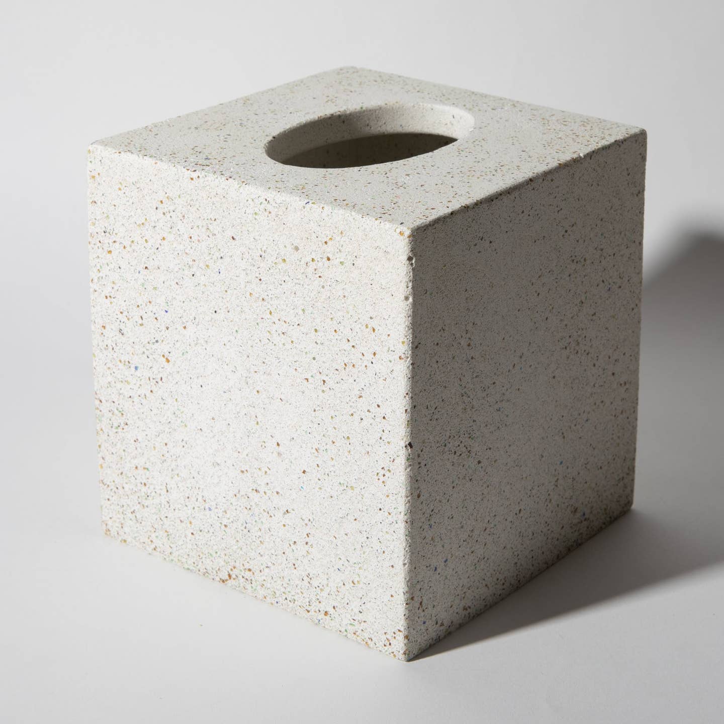 White Terrazzo Tissue Box Cover